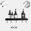 No-Drill Aluminum Bathroom Shelf and Towel Rack, 30, 40 or 50 cm