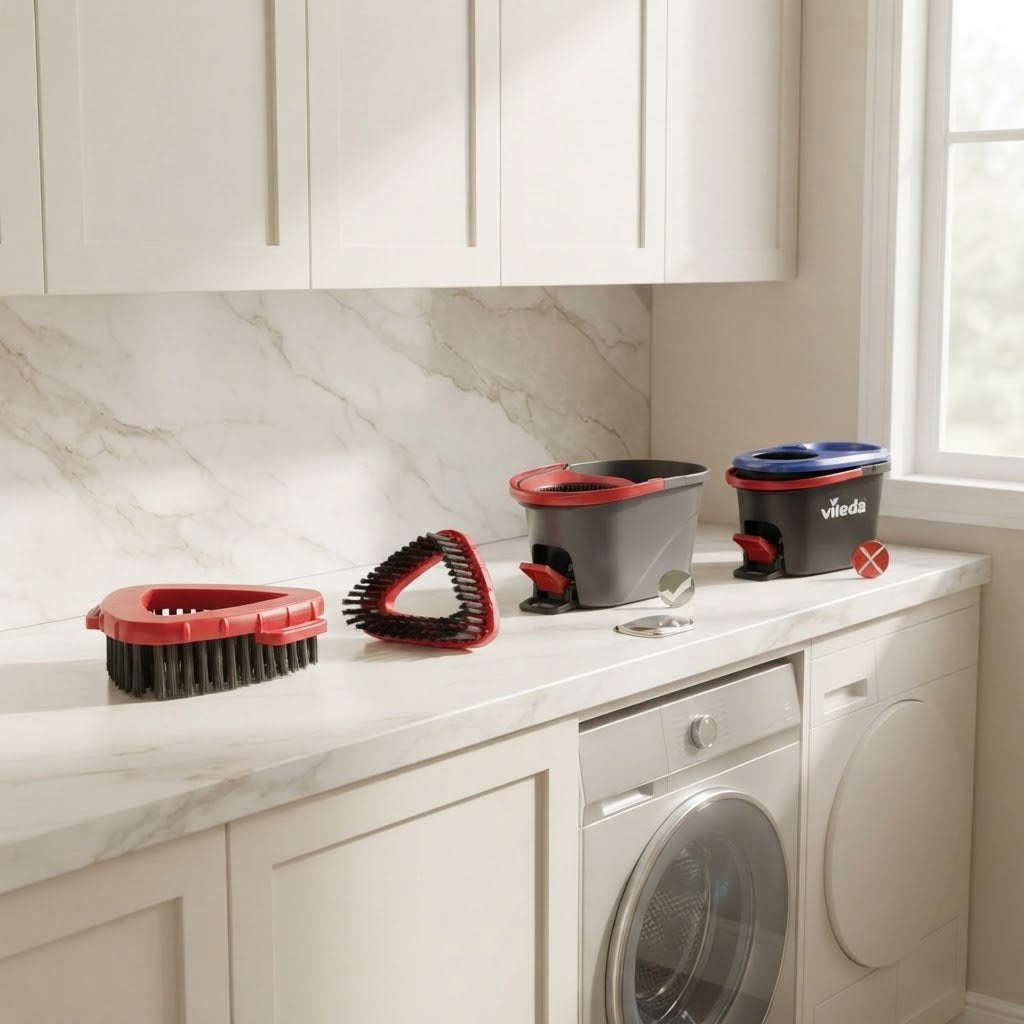 Triangle Stiff Bristle Scrub Brush Head for Spin Mop Base