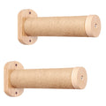 Solid Wood Cat Wall Steps with Jute Rope, Holds 35 lb, 2 Piece