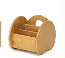 Bamboo Desktop Organizer for Remotes and Cosmetics, 3 Styles