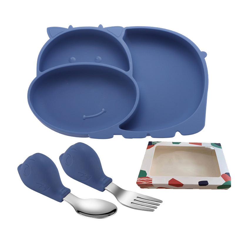 Divided Silicone Suction Plate for Baby Mealtimes, Multiple Options