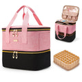 Double-Layer Nail Polish Organizer Bag, Holds 42 Bottles