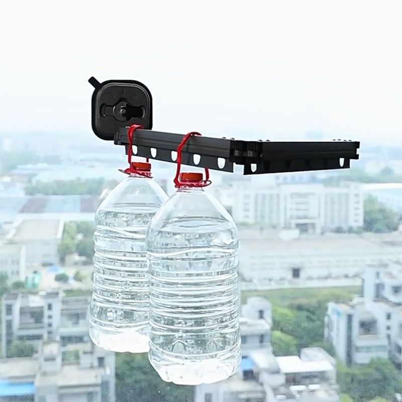Wall-Mounted Foldable Drying Rack, Suction or No-Drill Mount
