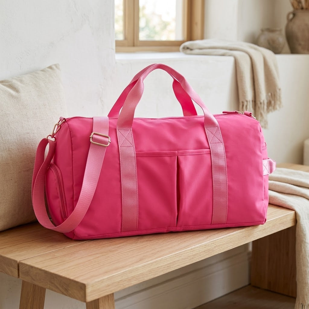 Large-Capacity Women's Yoga Gym Bag with Mat Compartment