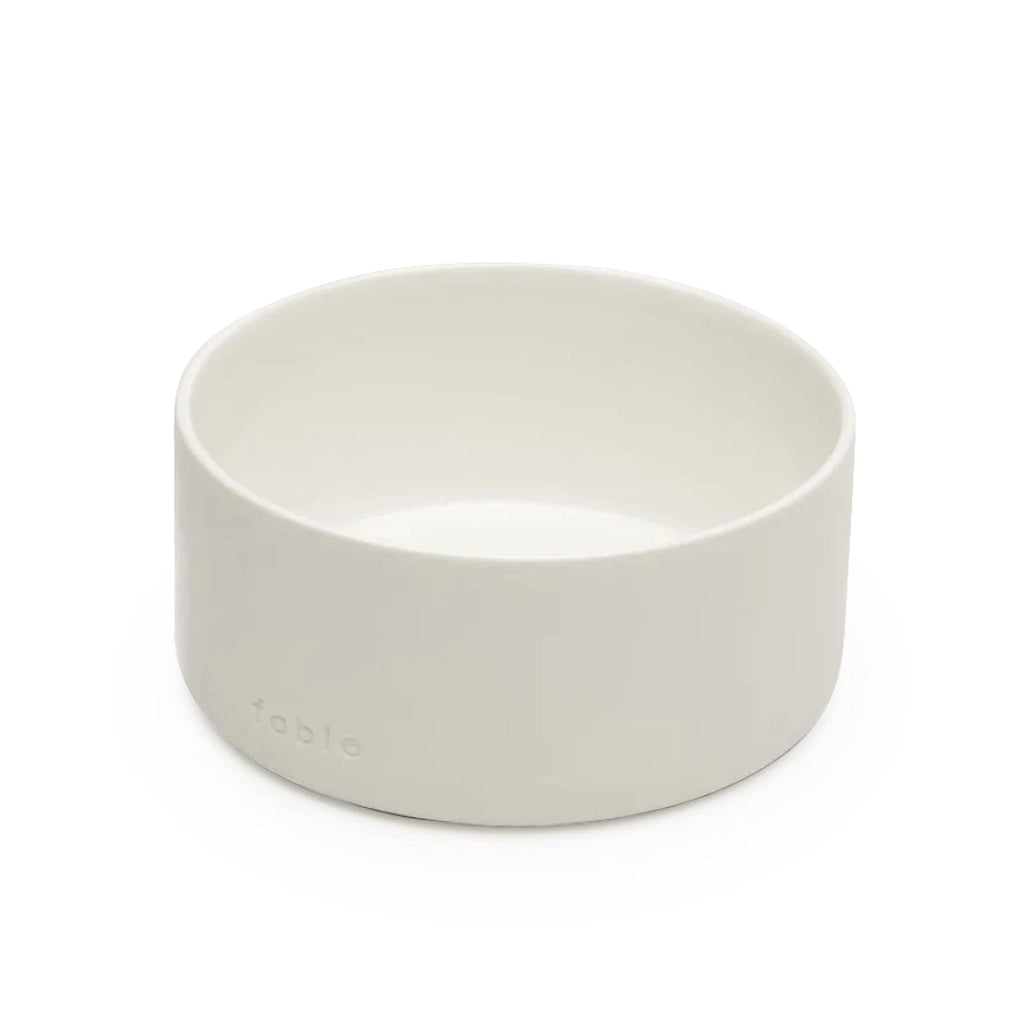 Weighted Dual-Textured Ceramic Dog Bowl, Tofu