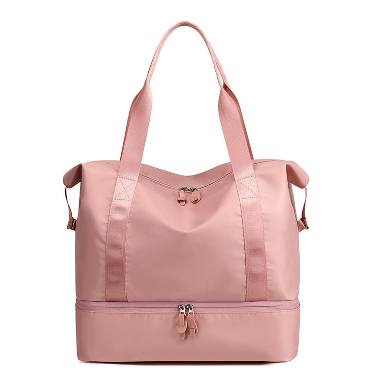 Large Wet and Dry Separation Gym Bag in Nylon, 40 x 22 x 40 cm