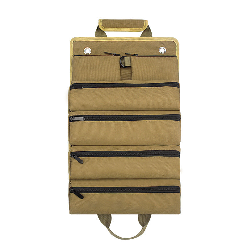 Roll-Up Tool Storage Bag in Oxford Cloth with Shoulder Strap