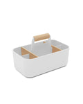 Multi-Purpose Storage Caddy with Removable Dividers, Coconut