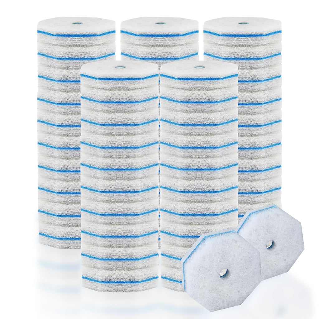 Disposable Toilet Brush Refill Heads for Most Wands, Set of 50