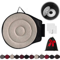 360-Degree Swivel Car Seat Cushion with Non-Slip Base, Beige