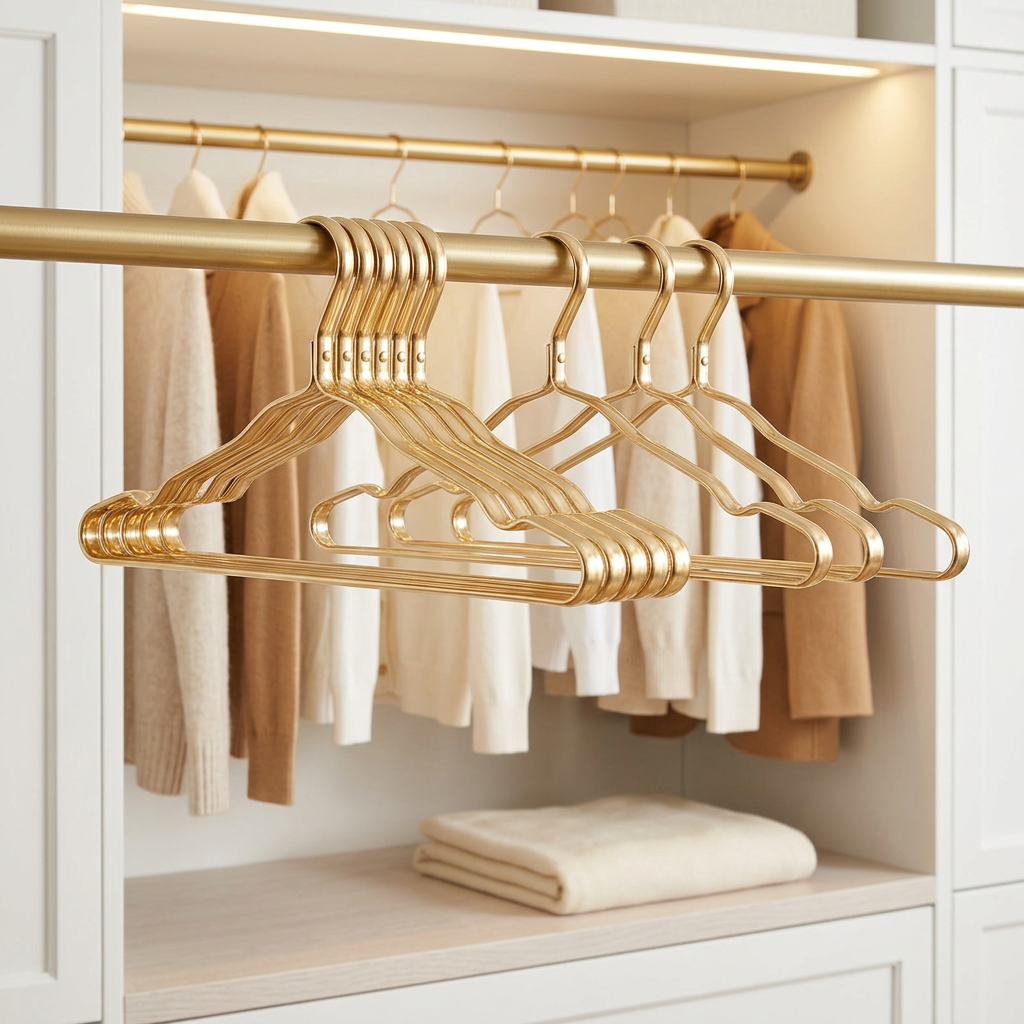 Non-Slip Aluminum Clothes Hangers, 5 or 10 Pack