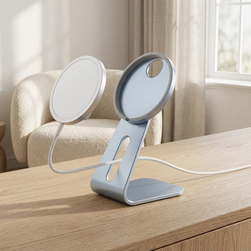 Aluminum Magnetic Phone Stand for Desk, Sky Blue