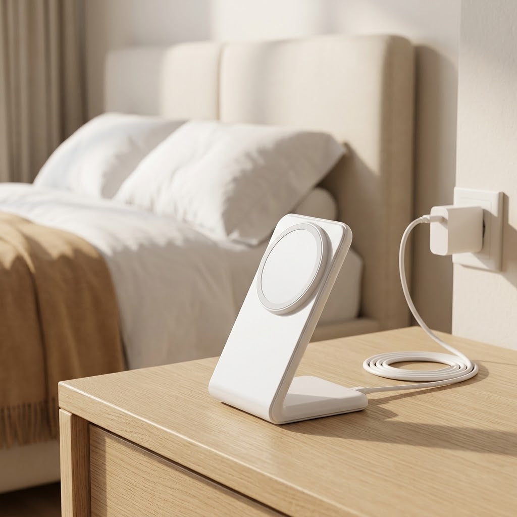 15W Magnetic Wireless Charger Stand with 20W Adapter, White