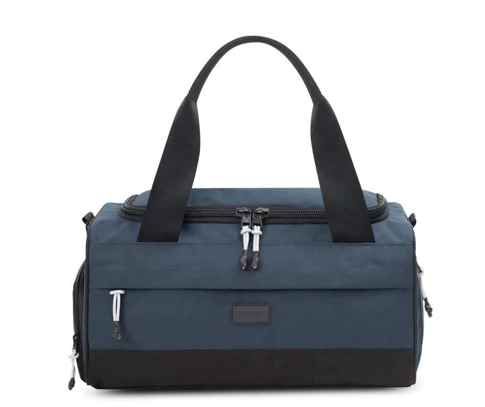 22L Compact Gym Duffel with Ventilated Shoe Pocket, Steel Blue