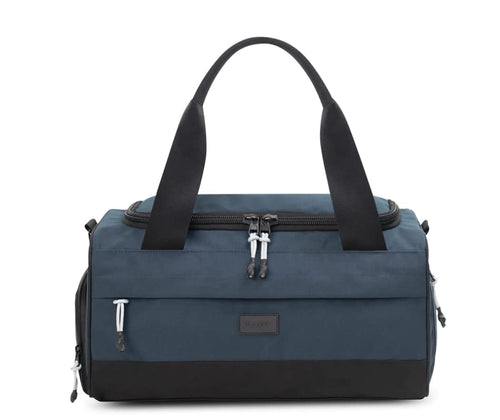 22L Compact Gym Duffel with Ventilated Shoe Pocket, Steel Blue