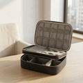 Faux Leather Cable Organizer Bag for Travel, 3 Sizes
