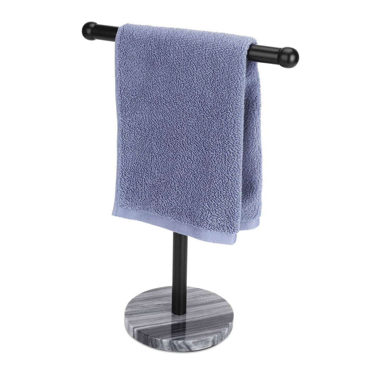 Free-Standing T-Shape Hand Towel Holder, 304 Stainless Steel, Black
