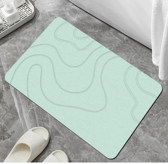 Diatomite Bath Mat, Quick-Drying, Multiple Sizes and Colors
