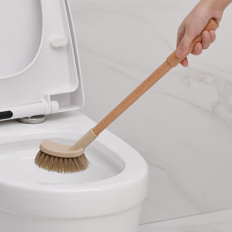 Wooden Toilet Brush with Beech Handle and 360° PP Bristles