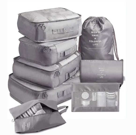 8-Piece Packing Cube and Luggage Organizer Set