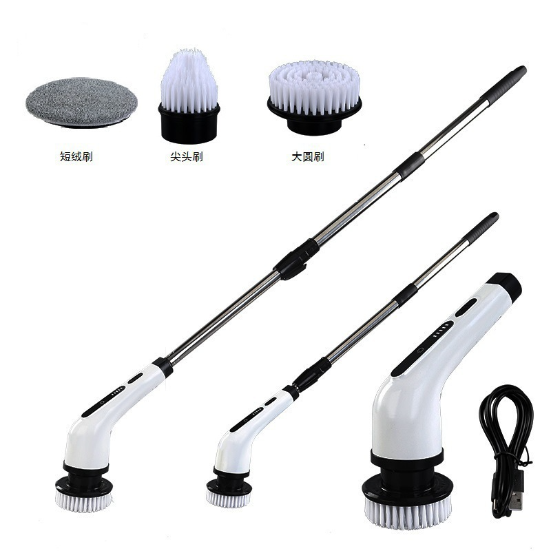 Electric Cleaning Brush with Interchangeable Heads for Grout