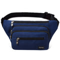 Waterproof Nylon Fanny Pack with Adjustable Belt, Blue
