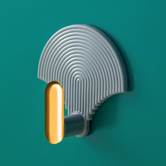 Nordic Fan-Shape Wall Hook Set with Traceless Mount