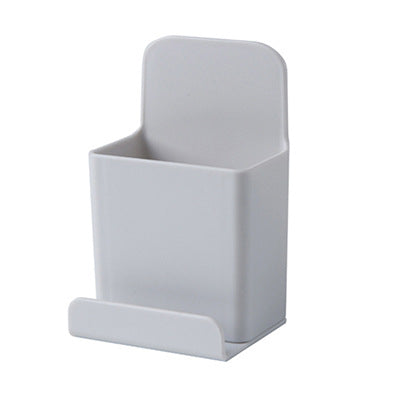Wall-Mounted Remote Control Holder Box, White PP