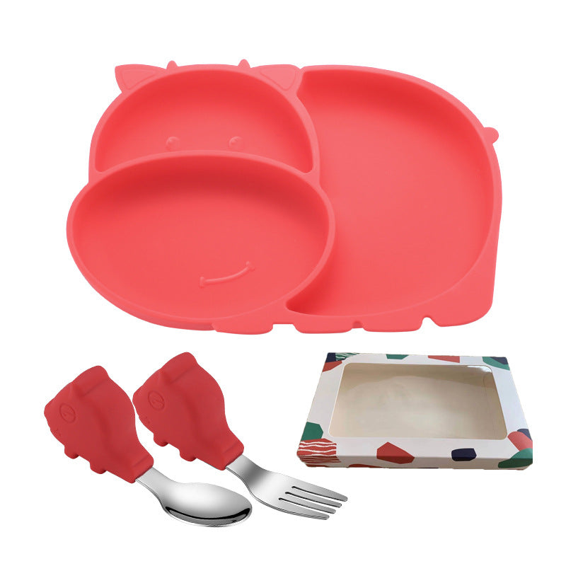 Divided Silicone Suction Plate for Baby Mealtimes, Multiple Options