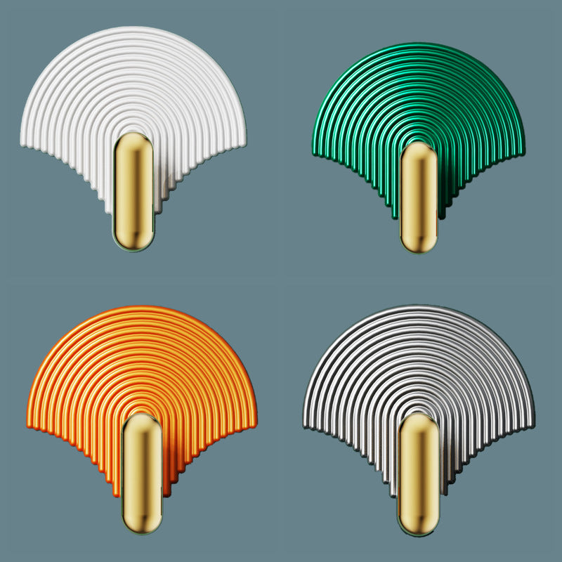 Nordic Fan-Shape Wall Hook Set with Traceless Mount