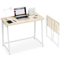 Folding Computer Desk for Small Spaces, 31.5 in, Oak