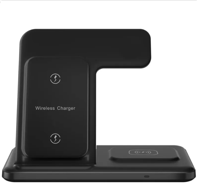 Vertical 3-in-1 Wireless Charging Stand, Black or White