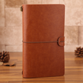 Vintage PU Leather Travel Journal with Strap, A6