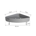 Triangular Corner Shower Shelf, Suction Mount, 30 x 20 x 10 cm
