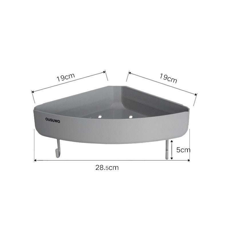 Triangular Corner Shower Shelf, Suction Mount, 30 x 20 x 10 cm
