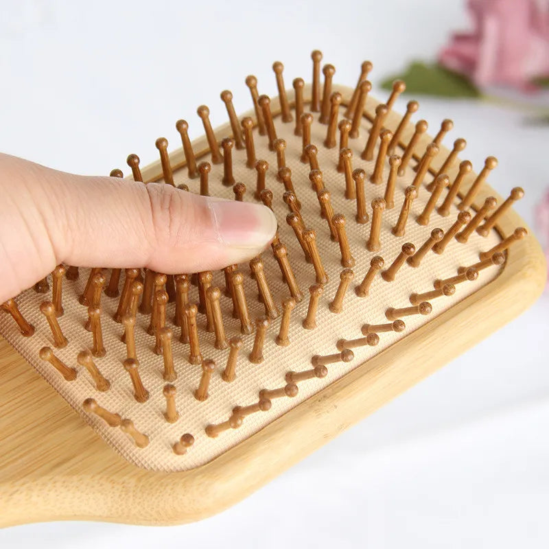 Wooden Air Cushion Hair Brush, Round or Square