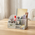 Metal Mesh Desktop Organizer and Pen Holder, 7 Grid