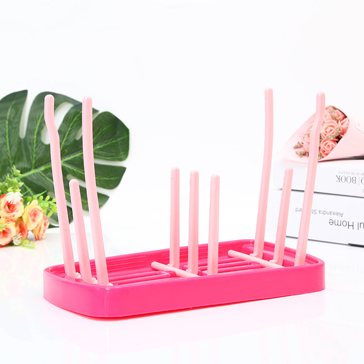 Space-Saving Baby Bottle Drying Rack, Foldable Portable Tray