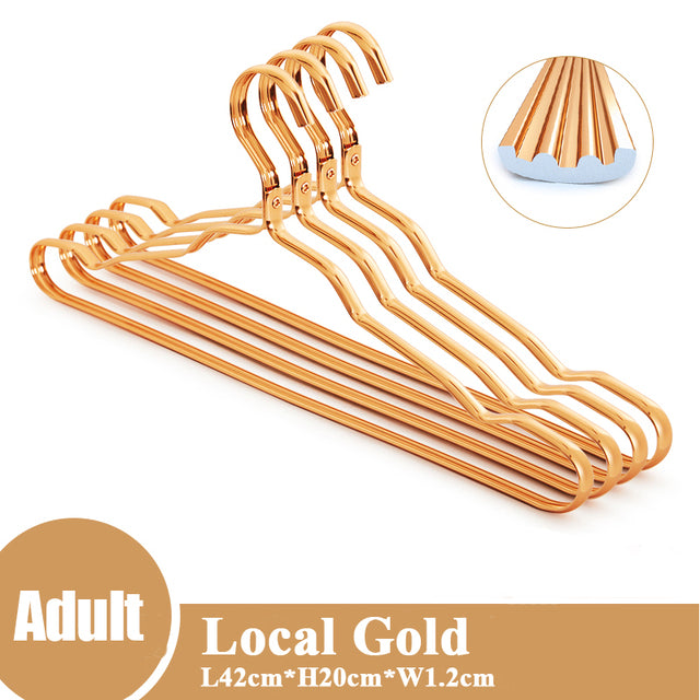 Non-Slip Aluminum Clothes Hangers, 5 or 10 Pack