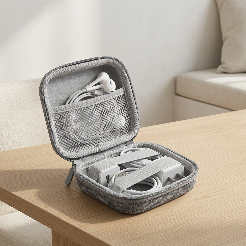 EVA Tech Organizer Case for Earphones, Chargers and USB Drives