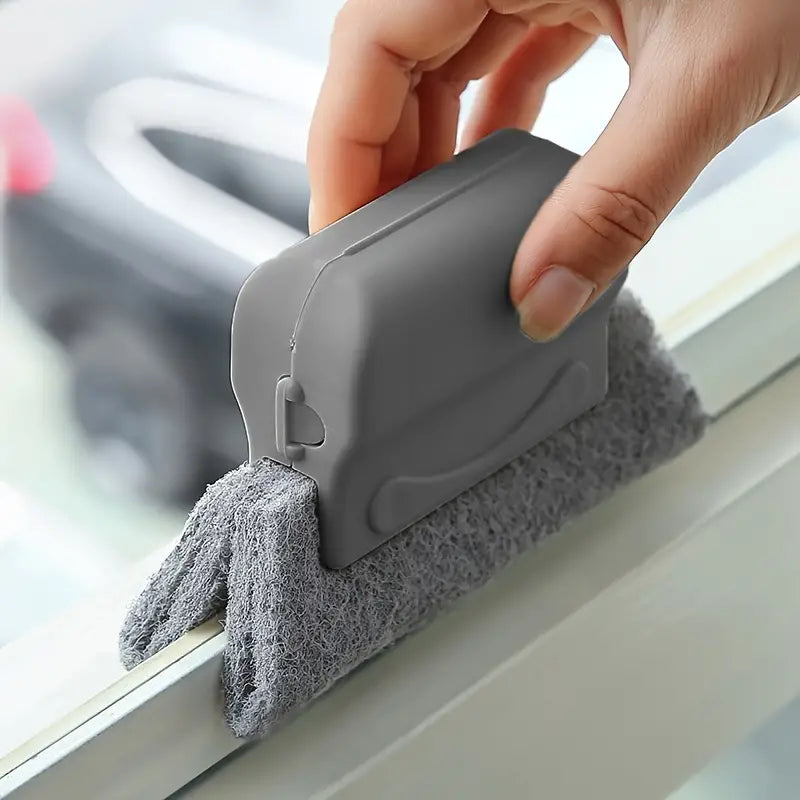 Angled Window Corner Cleaning Brush for Frames and Tracks