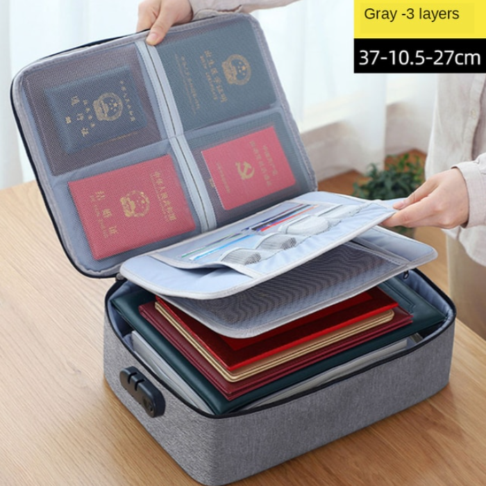 Oxford Document Organizer Bag with Combination Lock