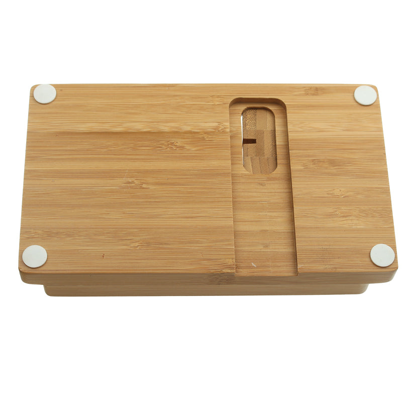 Bamboo Phone, Tablet and Watch Stand with Cable Cutout