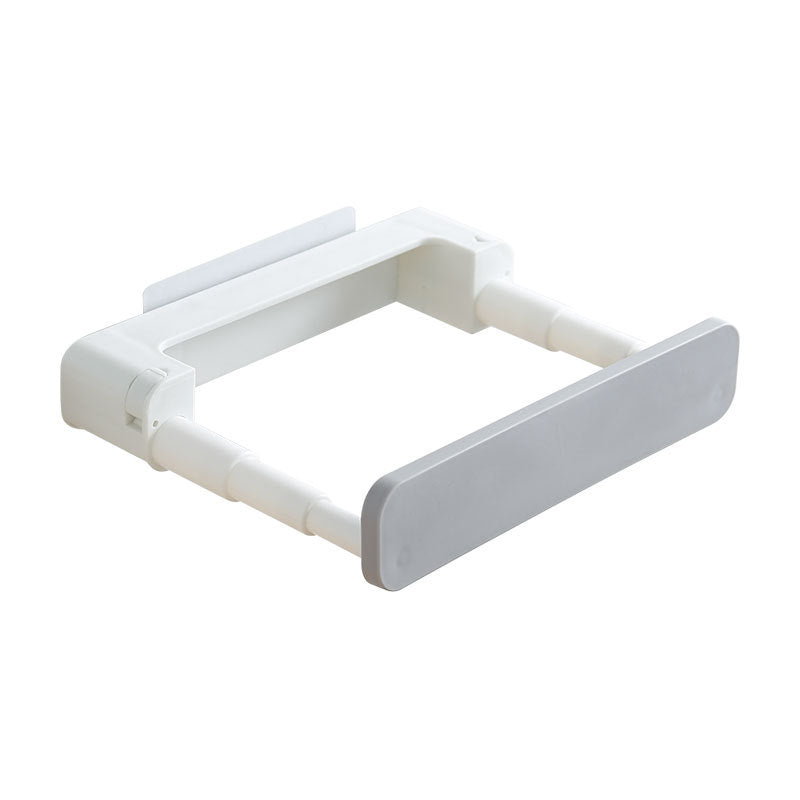 Retractable Wall-Mounted Bathroom Shelf with Hook, Yellow or Grey