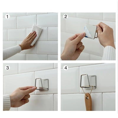 Compact Stainless Steel Kitchen Sponge Holder, Self-Adhesive