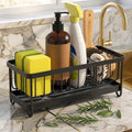 304 Stainless Steel Sink Caddy with Soap Dispenser and Auto-Drain