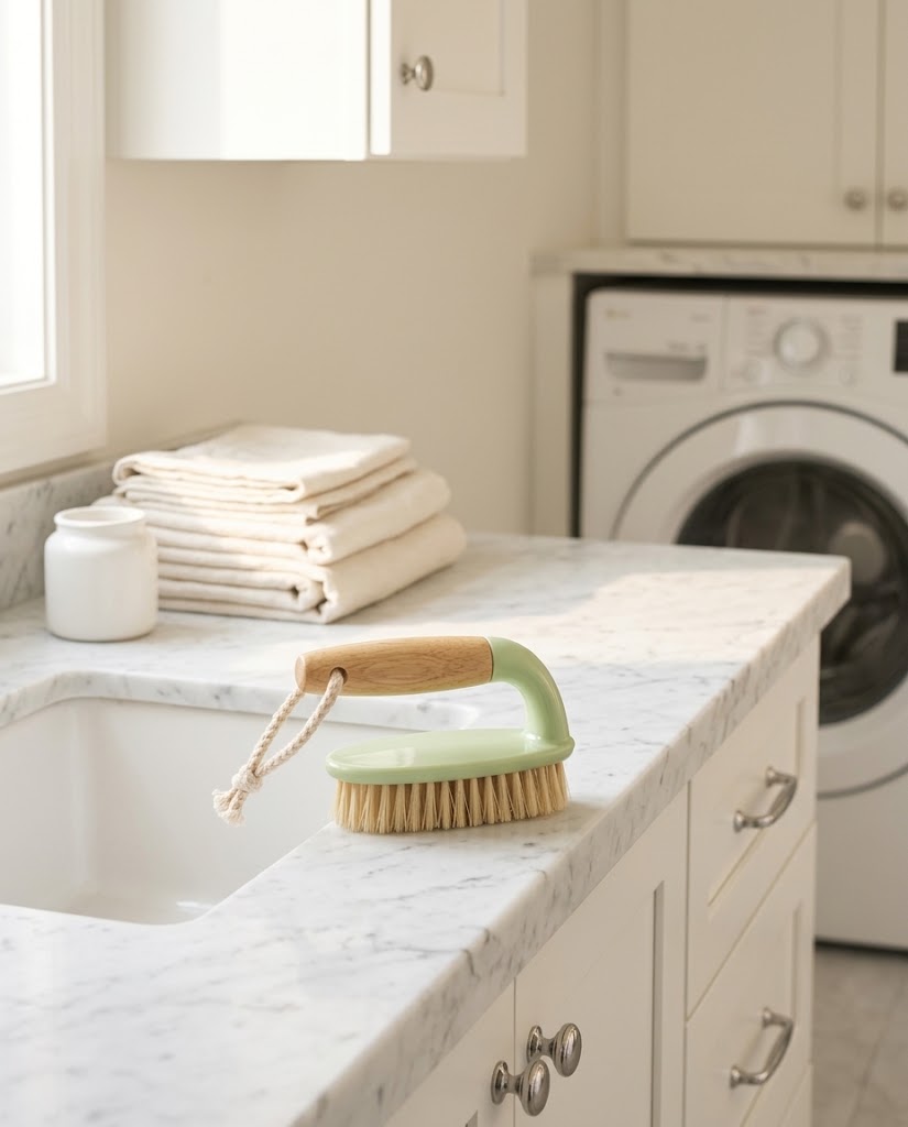 Bamboo Laundry Scrub Brush for Clothes, Shoes and Floors
