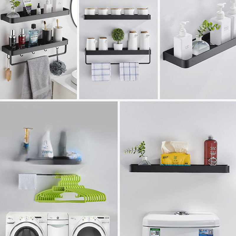No-Drill Aluminum Bathroom Shelf and Towel Rack, 30, 40 or 50 cm