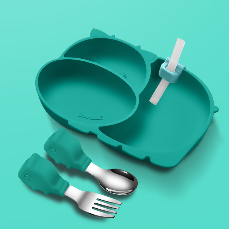 Divided Silicone Suction Plate for Baby Mealtimes, Multiple Options