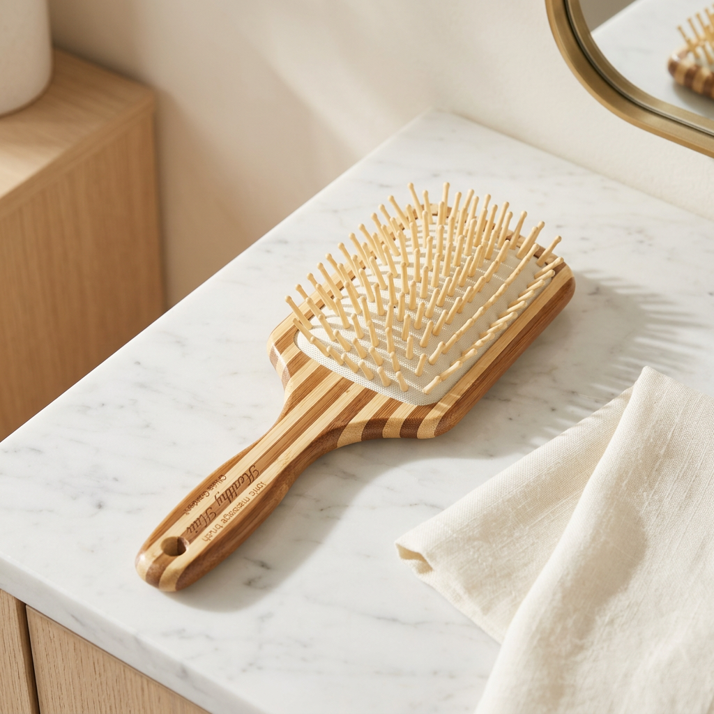 Large Bamboo Paddle Massage Hair Brush